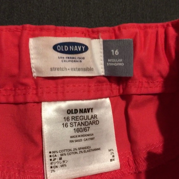 Old Navy Stretch Zip Chino Pants in Salmon Size 16 - Picture 5 of 6